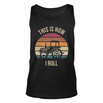 This Is How I Roll Tractor Farmer Retro Tank Top | Mazezy