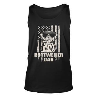 Rottweiler Dad Cool Vintage Retro Proud American Tank Top | Mazezy UK