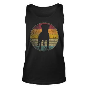 Rottweiler Dog Vintage Distressed Retro Style Silhouette Tank Top | Mazezy