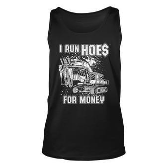 I Run Hoes For Money Heavy Equipment Operator Tank Top | Mazezy