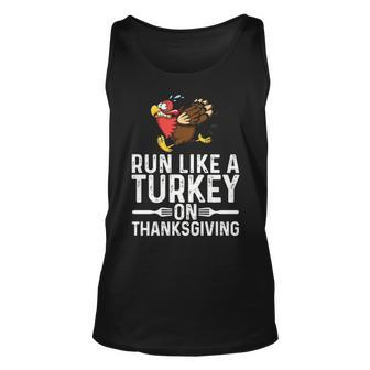 Run Like A Turkey Thanksgiving Runner Running Tank Top | Mazezy