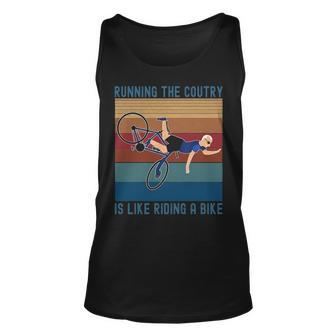 Running The Coutry Is Like Riding A Bike Joe Biden Vintage Tank Top | Mazezy