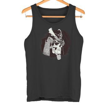 Samurai Cráneo Y Sol Estilo De Pintura Japonesa Bushido Camiseta sin mangas - Regaloses