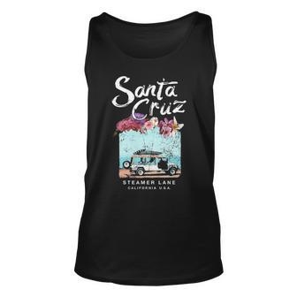Santa Cruz Surf Van Vintage California Surfing Tank Top | Mazezy