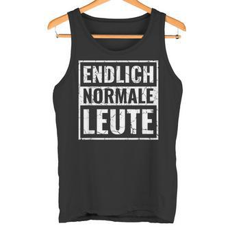 Sarcasm Errück Endlich Normale French Language Tank Top - Seseable
