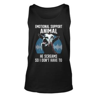 Screaming Goat Emotional Support Animal Goat Owner Raiser Tank Top | Mazezy