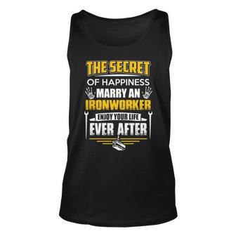 The Secret Of Happiness Marry An Ironworker Tank Top | Mazezy
