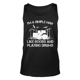 Simple Man Playing Drums Tank Top | Mazezy