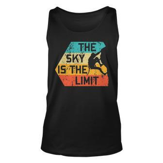 The Sky Is The Limit Retro Rock Climbing Vintage Climber Tank Top | Mazezy