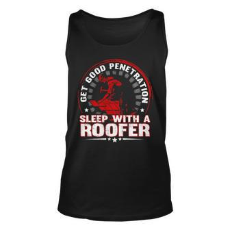 Sleep With A Roofer Tank Top | Mazezy