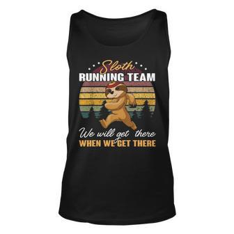 Sloth Running Team We'll Get There When We Get There Cool Tank Top | Mazezy