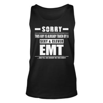 Sorry This Guy Is Already Taken By An Sexy And Clever Tank Top | Mazezy