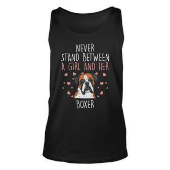 Never Stand Girl And Boxer Animal Pet Dog Lover Tank Top | Mazezy
