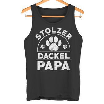 Stolzer Dackel Papa Hundepapa Teckel Dachshund Tank Top - Geschenkecke