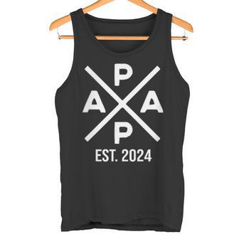 Stolzer Papa Est 2024Ater 2023 Befördert Zum Papa 2024 Tank Top - Geschenkecke