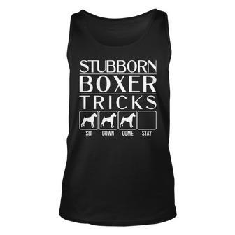 Stubborn Boxer Tricks Dog Idea Boxer Tank Top | Mazezy