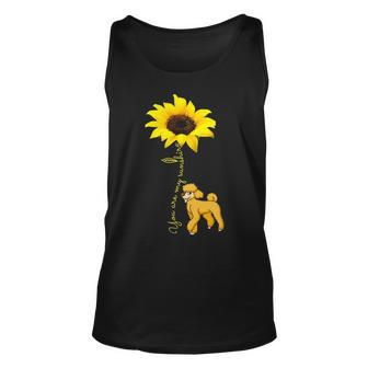 You Are My Sunshine Sunflower Cute Poodle Tank Top | Mazezy