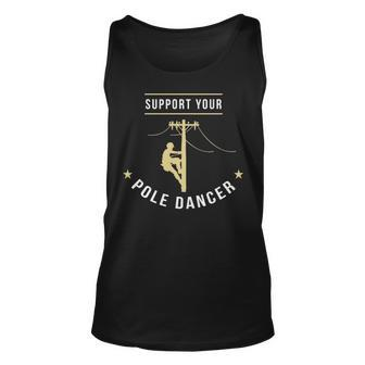 Support Your Pole Dancer Lineman Tank Top | Mazezy
