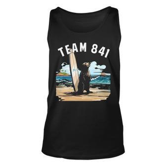 Surfing Otter 841 Otter My Way California Sea Otter Surfer Tank Top | Mazezy