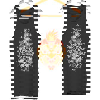 Tatuaje Tradicional Americano De Tigre De Corazón Sagrado Camiseta sin mangas - Regaloses
