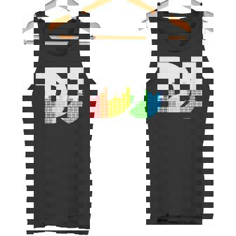 Texto De Dj Con Ecualizador De Coloración Led Para Discjockey Dj Camiseta sin mangas - Regaloses