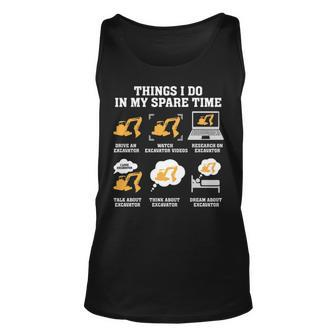 Things I Do In My Spare Time Dream Heavy Equipment Operators Tank Top | Mazezy