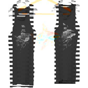 Tiburón Geométrico Animal Anime Arte Abstracto Camiseta sin mangas - Regaloses