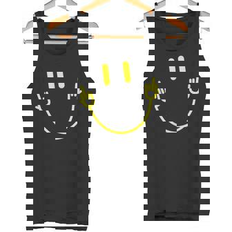 Toma De Corriente Sonrisa Dedo Medio Mano Icono Meme Electricista Camiseta sin mangas - Regaloses
