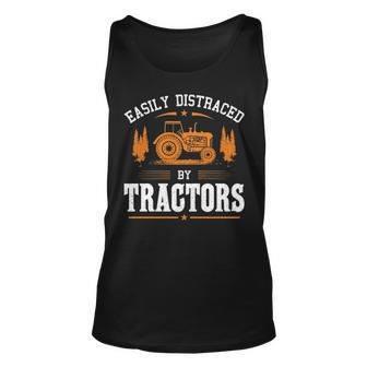 Tractor Easily Distracted By Tractors Tank Top | Mazezy