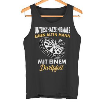 Underschätze Niemals Einen Old Mann Mit Einem Dartpfeil Tank Top - Geschenkecke