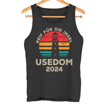 Usedom 2024 Inselreif Leuchtturm Motiv Tank Top - Geschenkecke