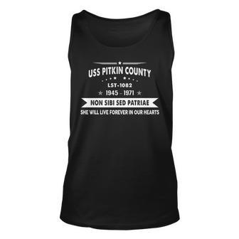 Uss Pitkin County Lst Tank Top | Mazezy CA