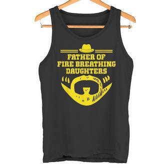 Vater Des Feuers Atmende Töchter Lustiger Papa Humor Papa Tank Top - Geschenkecke