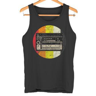 Vintage Analogue Drum Machine Retro Synth Synthesizer Studio Tank Top - Seseable