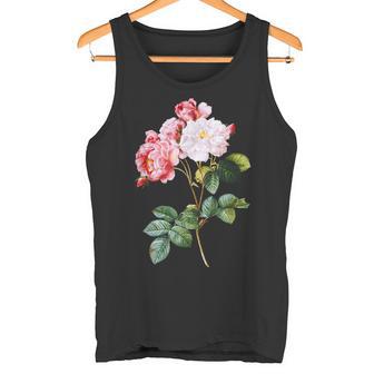 Vintage & Pink Rose Tank Top - Seseable