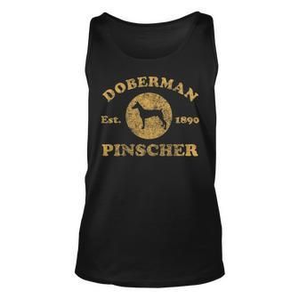 Vintage Doberman Pinscher Est 1890 Doberman Dog Tank Top | Mazezy UK