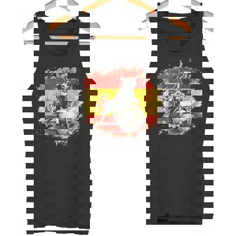 Vintage España Fan España Bandera Arte Retro Toro Camiseta sin mangas - Regaloses