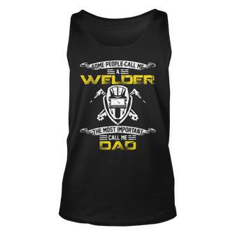 Vintage Most Important Call Me Dad Welder Daddy Tank Top | Mazezy