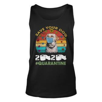 Vintage Retro Save Your Dog Labrador Retriever 2020 Quarantine Tank Top | Mazezy