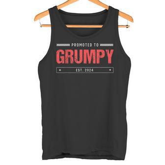 Vintage Soon To Be Grumpy Est 2024 Zum Neuen Papa Befördert Tank Top - Geschenkecke