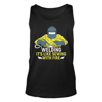Welding It's Like Sewing With Fire Tank Top | Mazezy