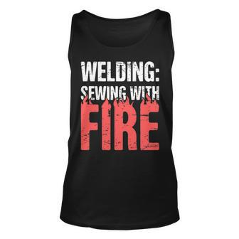 Welding Sewing With Fire Tank Top | Mazezy