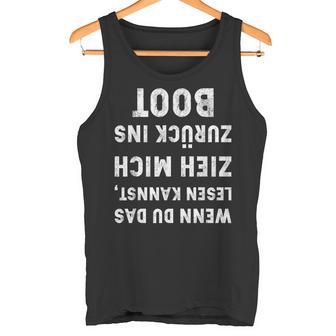 Wenn Du Das Lesen Kann Paddler Und Bootfahrer German Langu Tank Top - Geschenkecke