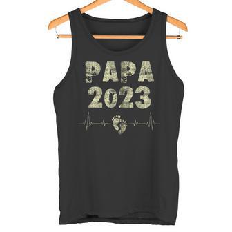 Werdender Papa 2023 Frischgebackener Papa 2023 Geburt Papa Kapuzenjacke Tank Top - Geschenkecke