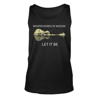 Whisper Words Of Wisdom Let It Be Guitar Lake Shadow Tank Top | Mazezy