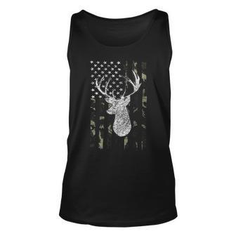 Whitetail Buck Deer Hunting American Camouflage Usa Flag Tank Top | Mazezy