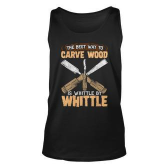 Whittle By Whittle Whittling Pun Tank Top | Mazezy