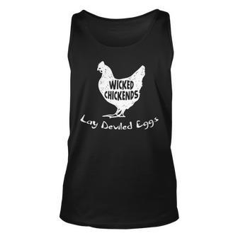 Wicked Chickends Lay Deviled Eggs Tank Top | Mazezy