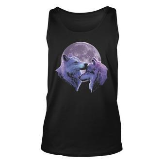 Wolf Full Moon Violet Wolvess Tank Top | Mazezy AU