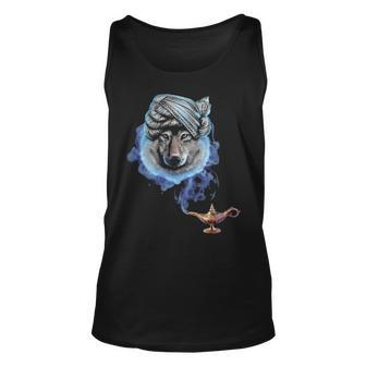 Wolf As Magical Wizard Tank Top | Mazezy